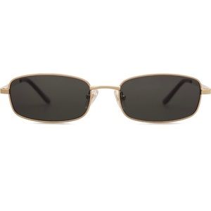Retro Small Rectangle Flat Lens Sunglasses